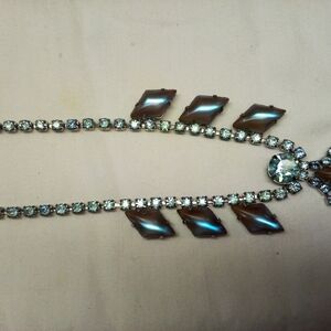 Vintage Saphiret Costume Jewelry Necklace Rare